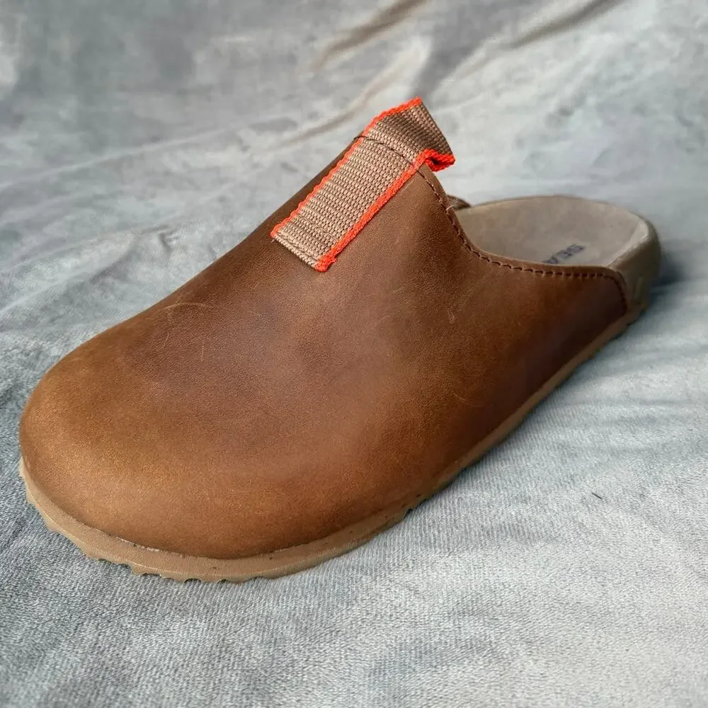 SeaVees Tiburon Trekker Elmwood Leather Clogs Men’s 8 New in Box